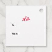 Valentijnsdag Roze Hot Chocolate Bomb Labels (Achterkant)