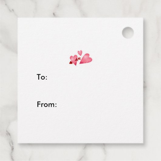 Valentijnsdag Roze Hot Chocolate Bomb Labels (Achterkant)