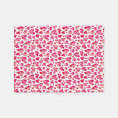 Valentijnsdag roze liefde hart fleece deken (Voorkant (Horizontaal))