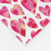 Valentijnsdag roze liefde hart fleece deken (Hoek)