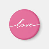 Valentijnsdag Roze Liefde Script Magneet (Voorkant)
