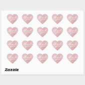 Valentijnsdag Roze Nep Glitter Bedankt Sticker (Vel)
