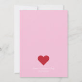 Valentijnsdag Roze opgerold Edge-partij Kaart (Achterkant)
