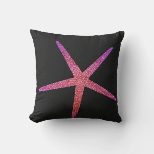 Valentijnsdag Roze Paars Glitter Starfish Gift Buitenkussen