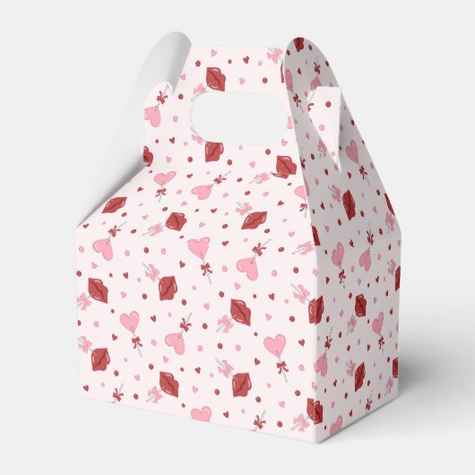 Valentijnsdag Roze & Rode Hart Lollipop Suckers Bedankdoosjes (Achterkant)