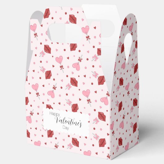 Valentijnsdag Roze & Rode Hart Lollipop Suckers Bedankdoosjes (Geopend)