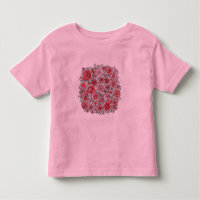Valentijnsdag Roze Rode Rozen Hartjes Doodles 