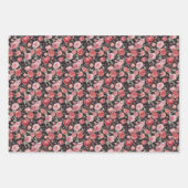 Valentijnsdag Roze & Rode Rozen Inpakpapier Vel (Voorkant 3)