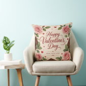 Valentijnsdag Roze Rozen Chocoladerepen Kussen (Stoel)