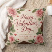 Valentijnsdag Roze Rozen Chocoladerepen Kussen (Deken)