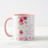Valentijnsdag Roze Rozen Romantische Mok (Links)