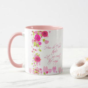 Valentijnsdag Roze Rozen Romantische Mok