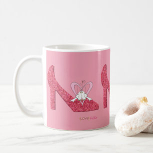 Valentijnsdag Roze Schoenen Liefde Hello Mokken