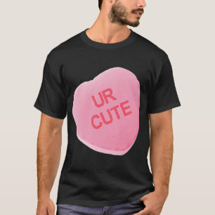 Valentijnsdag Roze Snoep Conversation Heart UR CU T-shirt