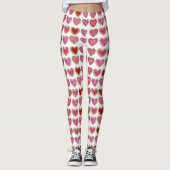 Valentijnsdag roze suikerriet Leggings (Voorkant)
