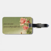  Valentijnsdag Roze Victoriaans Roos van de tuin Bagagelabel (Achterkant horizontaal)
