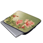 Valentijnsdag Roze Victoriaans Roos van de tuin Laptop Sleeve (Voorkant onderkant)