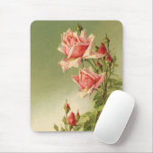  Valentijnsdag Roze Victoriaans Roos van de tuin Muismat (Met muis)