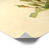 Valentijnsdag Roze Victoriaans Roos van de tuin Poster (Hoek)