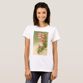  Valentijnsdag Roze Victoriaans Roos van de tuin T-shirt (Voorkant volledig)
