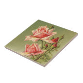  Valentijnsdag Roze Victoriaans Roos van de tuin Tegeltje (Zijkant)