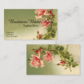  Valentijnsdag Roze Victoriaans Roos van de tuin Visitekaartje (Voorkant / Achterkant)