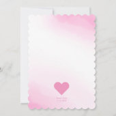 Valentijnsdag Roze Waterverf Partij Uitnodiging (Achterkant)