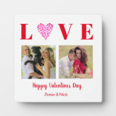 Valentijnsdag Roze Witte Liefde Foto's  Fotoplaat (Voorkant)