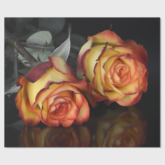 Valentijnsdag rozen cadeaupapier (Vlak)