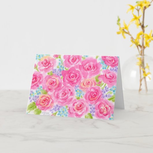 Valentijnsdag Rozen Denken aan je Kaart (Gele Bloem)