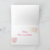 Valentijnsdag Rozen Feestdagen Kaart (Binnen)