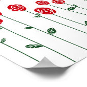 Valentijnsdag Rozen Ostrich Love Romance Flower Poster (Hoek)