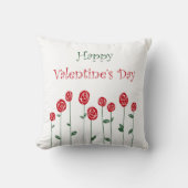 Valentijnsdag Rozen Struisvogel Liefde Romantiek B Kussen (Voorkant)