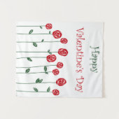 Valentijnsdag Rozen Struisvogel Liefde Romantiek B Wandkleed (Voorkant (horizontaal))