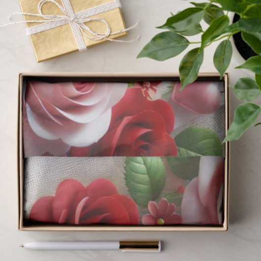 Valentijnsdag Rozen Tissue Papier (Geschenk)