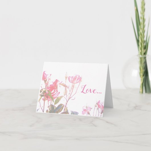 Valentijnsdag rozen wenskaart kaart (Voorkant)