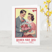 Valentijnsdag  Rozen zijn rood Kaart (Gele Bloem)