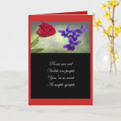 Valentijnsdag - Rozen zijn rood, viooltjes zijn pa Kaart (Gele Bloem)