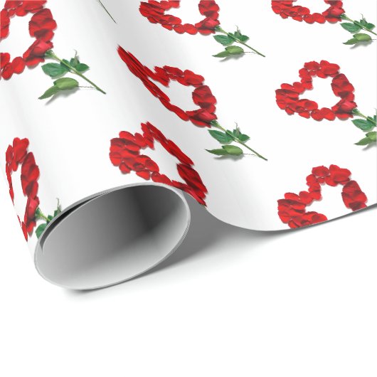 Valentijnsdag Rozenblaadjes Inpakpapier (Rol Hoek)