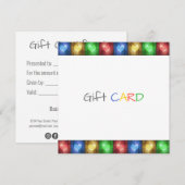 Valentijnsdag Rustic Hearts Colorful Gift Kaart (Voorkant / Achterkant)