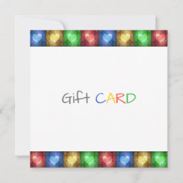 Valentijnsdag Rustic Hearts Colorful Gift Kaart