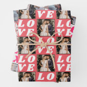 Valentijnsdag Rustic Love Xoxo Photo Gift Inpakpapier Vel (In situ)