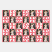Valentijnsdag Rustic Love Xoxo Photo Gift Inpakpapier Vel (Voorkant)