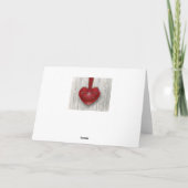 Valentijnsdag Rustic Modern Wood LOVE Red Hearts Feestdagen Kaart (Achterkant)