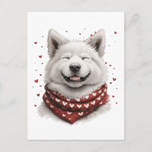 Valentijnsdag Samojeedse Hond Briefkaart