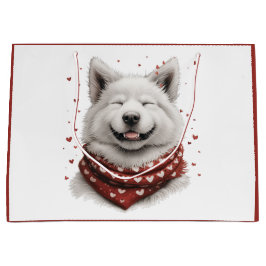 Valentijnsdag Samoyed hond Groot Cadeauzakje