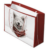 Valentijnsdag Samoyed hond Groot Cadeauzakje (Voorkant Gekanteld)