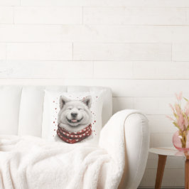 Valentijnsdag Samoyed hond Kussen
