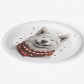 Valentijnsdag Samoyed hond Papieren Bordje (Gekanteld)