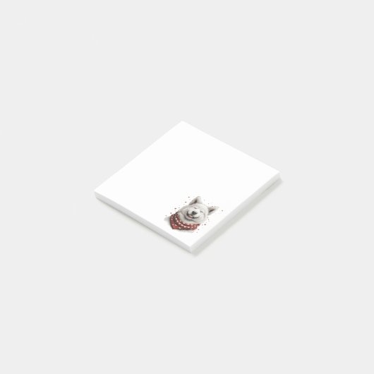 Valentijnsdag Samoyed hond Post-it® Notes (Schuin)